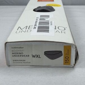 Merino Wool Icebreaker Bodyfit Underwear / Siren Bikini / Gritstone / Size XL